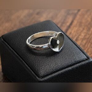 925 Sterling Silver Ring Heart with zircon Promise Ring size 5-9